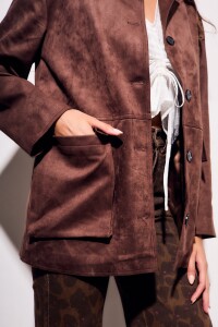 Campera Gamuza Chocolate