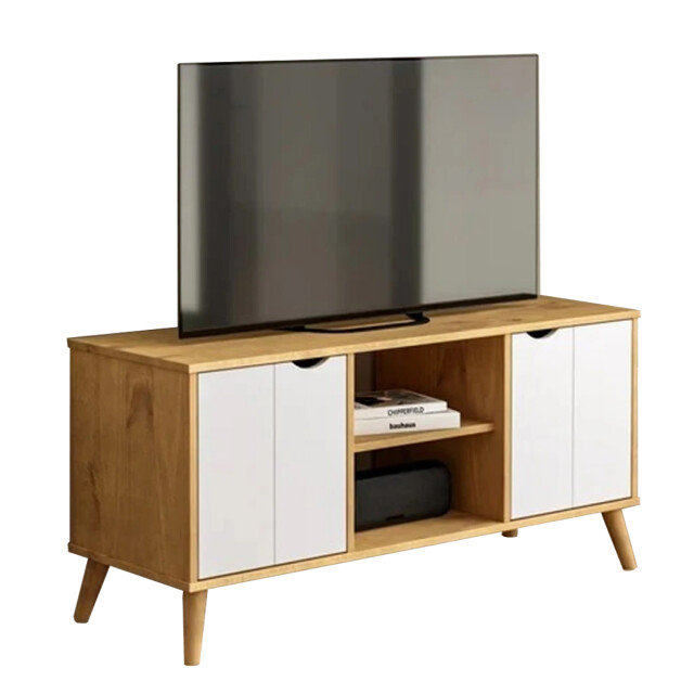 Rack Aparador en madera maciza 2 puertas BLANCO