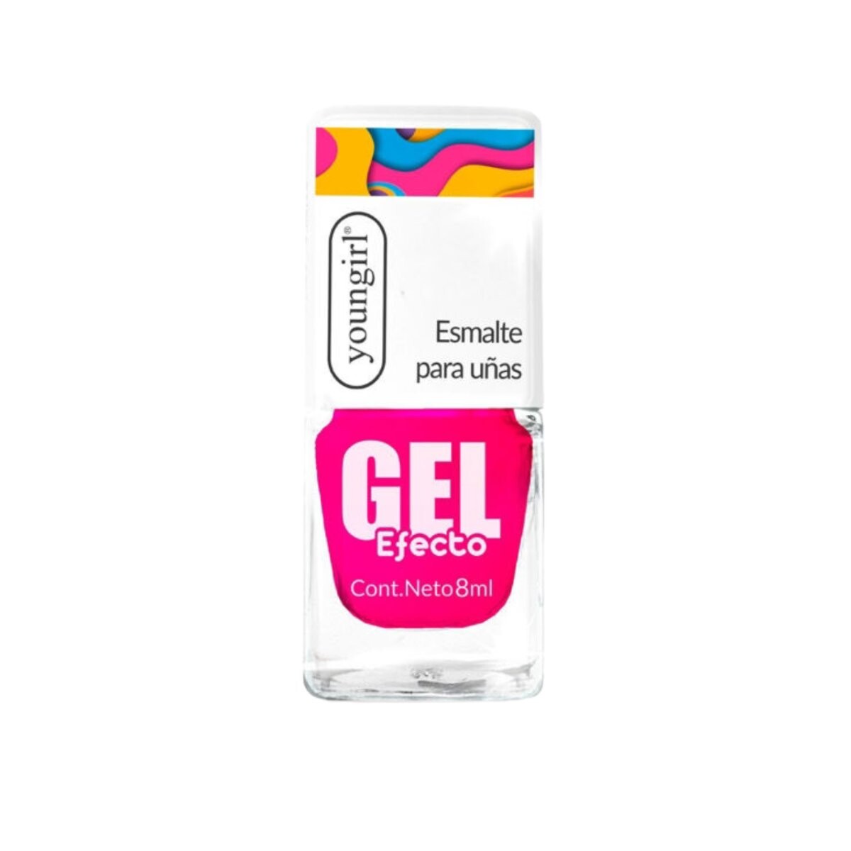 ESMALTE PARA UÑAS EFECTO GEL YOUNGIRL 8ML NUMERO 11-ROSA FLUO 