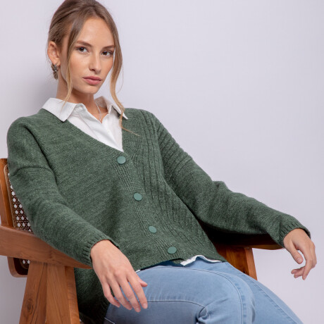 CARDIGAN SARDINIA Verde Ingles