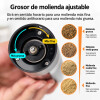 Set Molinillo Eléctrico de Sal y Pimienta Recargable USB con Soporte Set Molinillo Eléctrico de Sal y Pimienta Recargable USB con Soporte