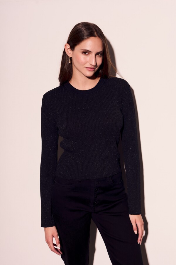 Top Lurex Negro