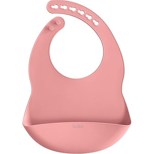 Babero silicona BUBA lisos rosa
