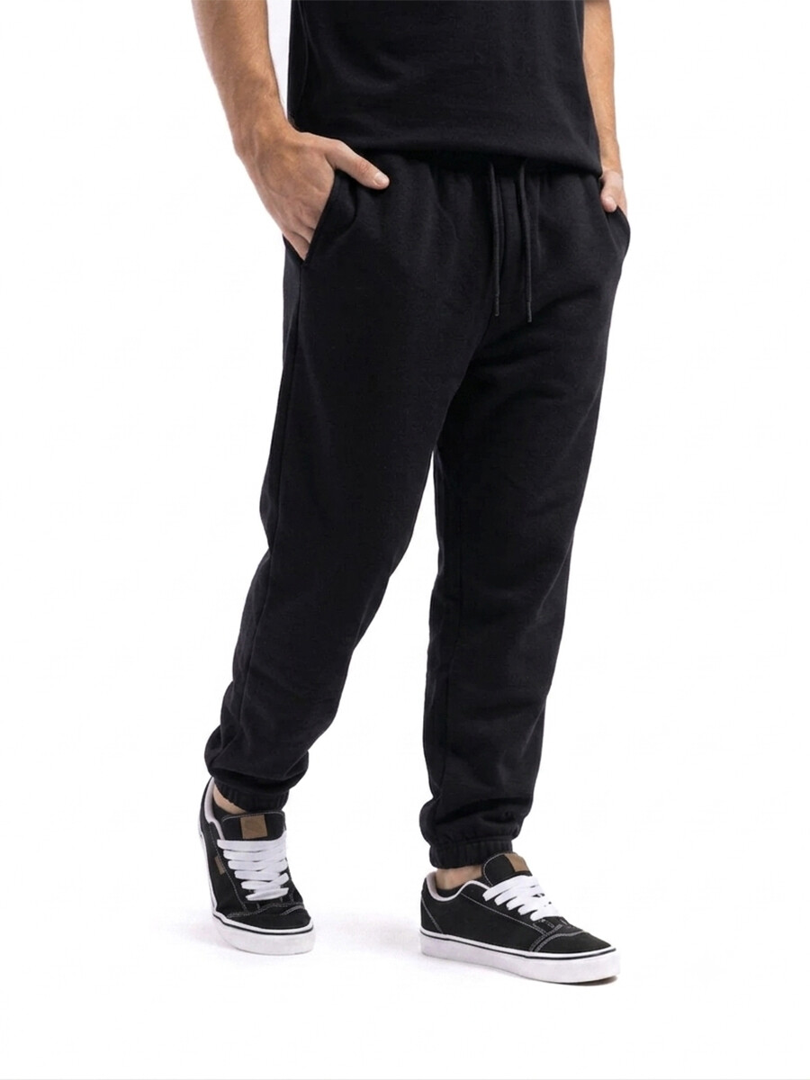 Pantalón Jogging con Puño Forum - Negro 