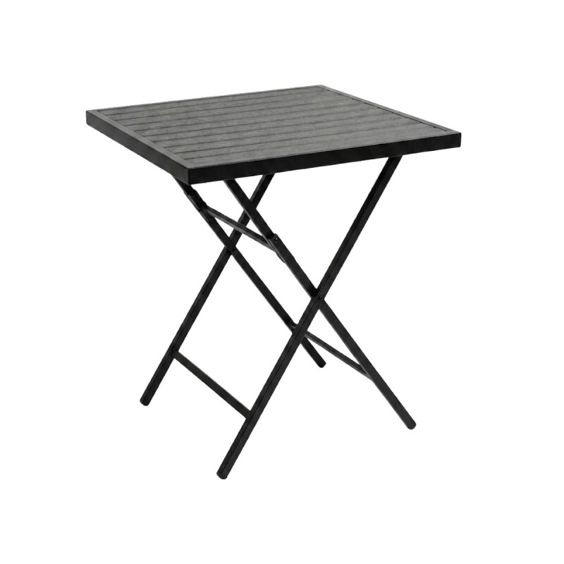 MESA CUAD PLEGABLE NEGRA 60X60X70CM Unica
