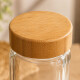 Frasco especiero con tapa de madera x6 TRANSPARENTE
