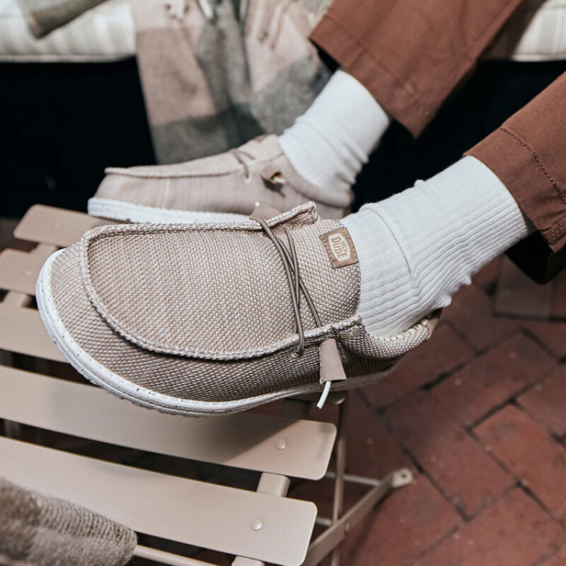 Zapatos Hey Dude Wally Stretch Mesh - Beige Zapatos Hey Dude Wally Stretch Mesh - Beige