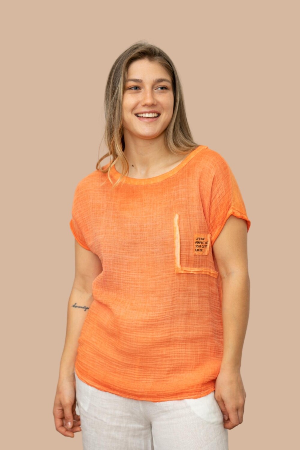 REMERA IRINA Naranja