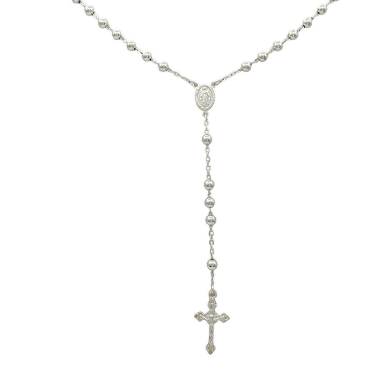 Rosario Virgen Milagrosa - Plata 925 - Sin Piedra - RO3011 sinpiedra