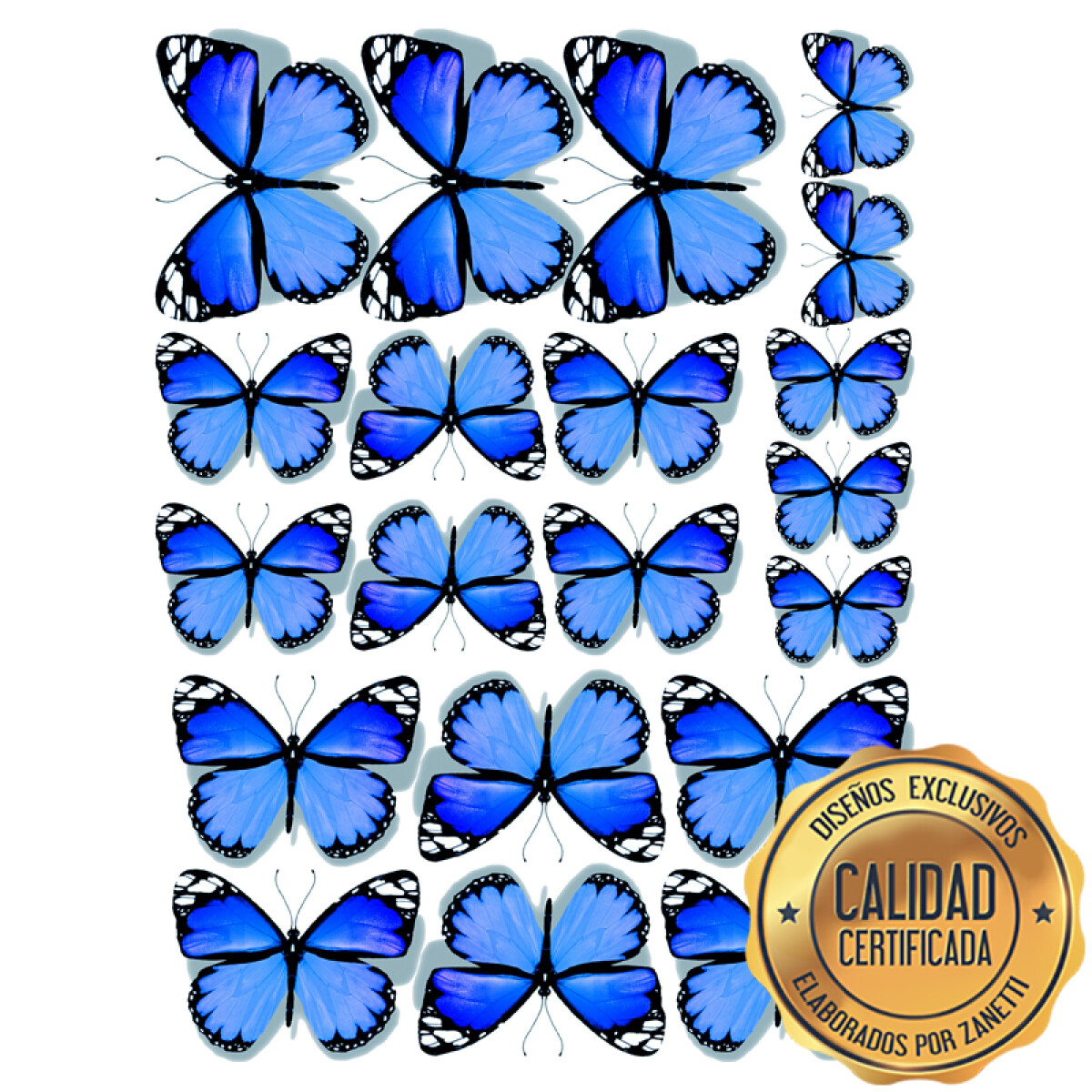 Lámina Mariposas - Azul. 