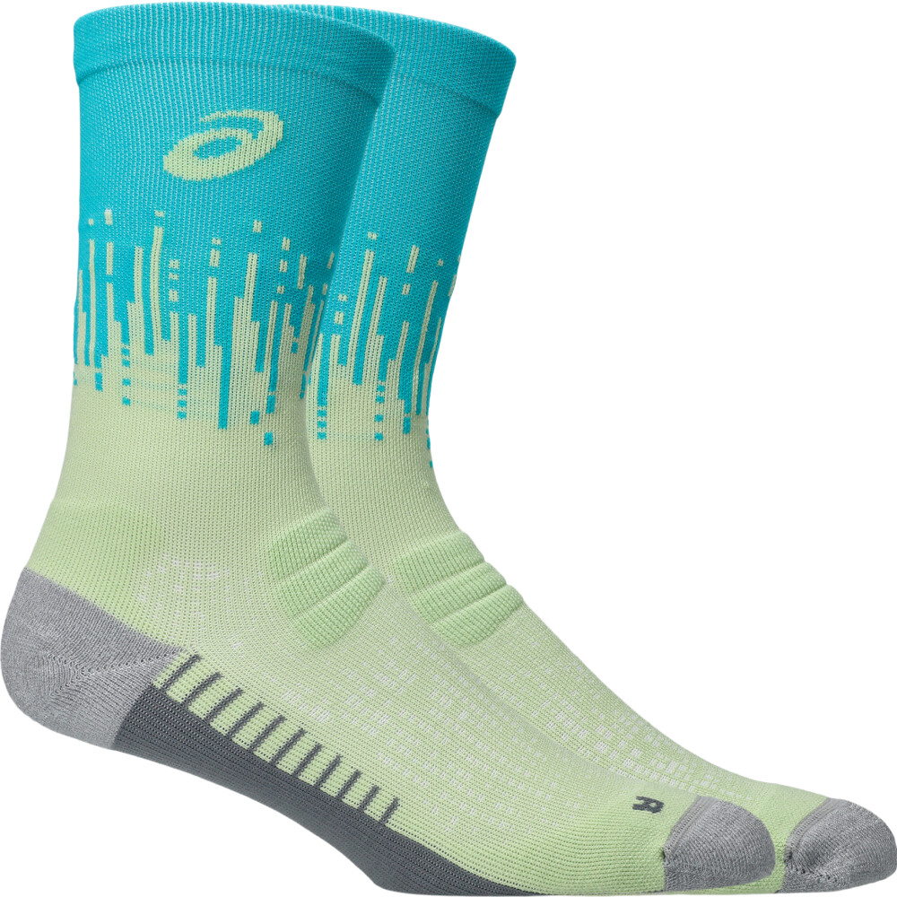 Medias Running Performance Run Sock Crew Unisex Illuminate Yellow/energy Aqua