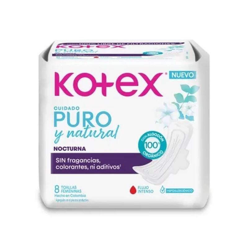 KOTEX CUIDADO PURO UD X8 Kotex Cuidado Puro Ud X8