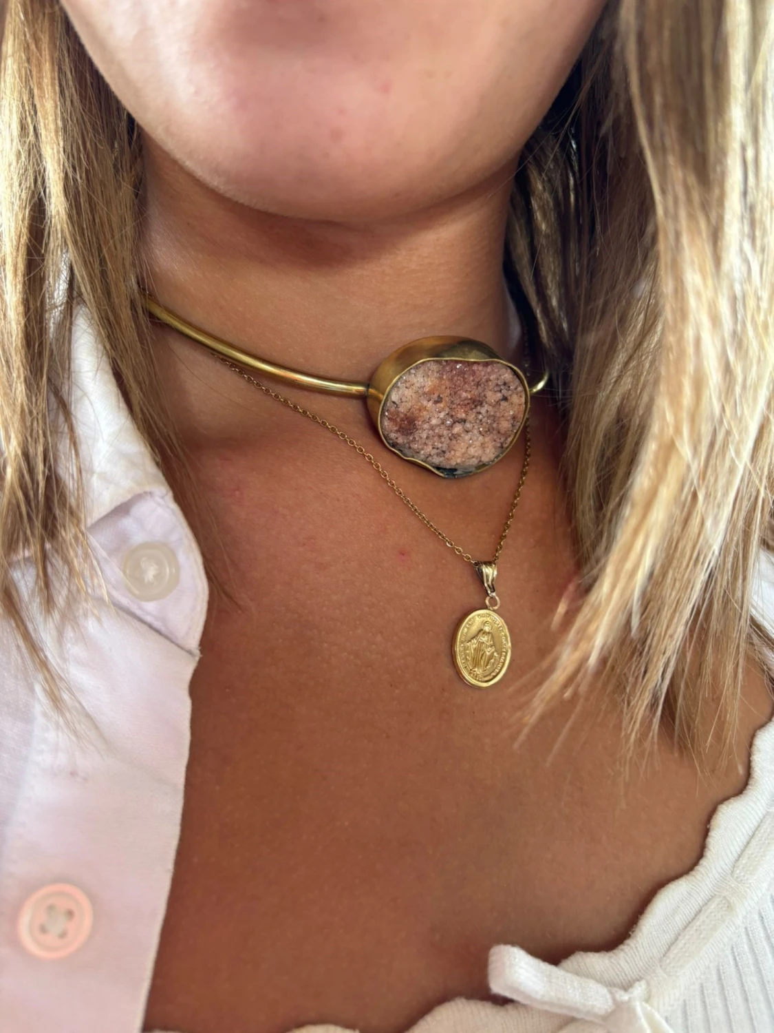 Amatista Choker - Bronce