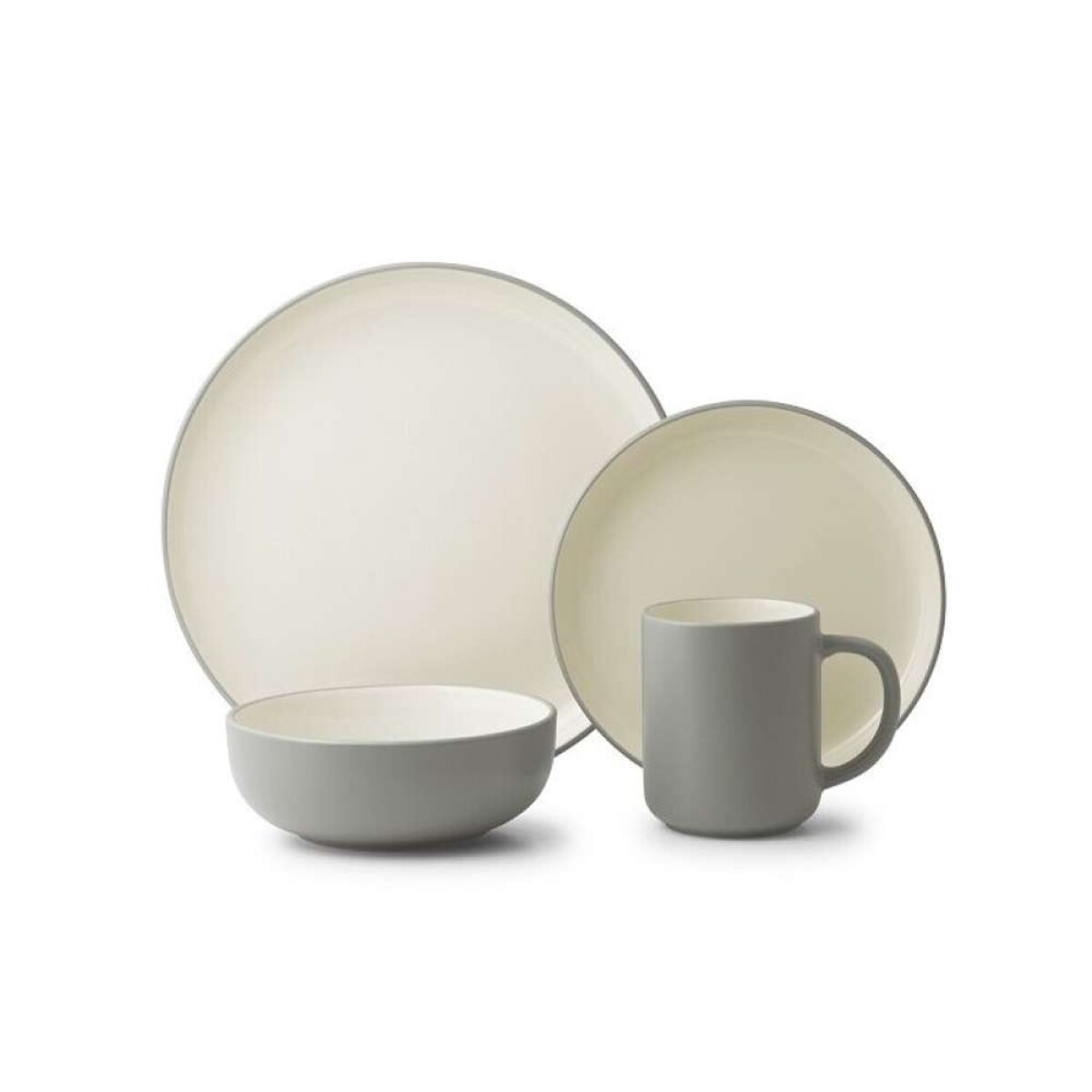 Set 16Pzas Stoneware D27-20-10/400Ml - Loft Slate 