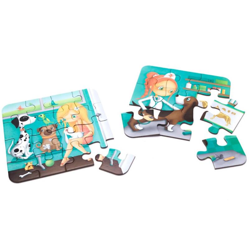 Puzzle 4 en 1 Eureka 43 pzas Veterinaria