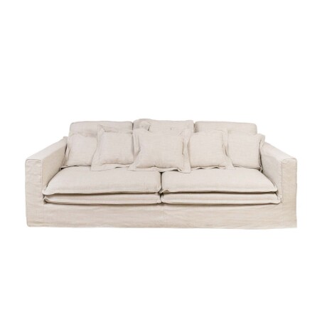 SOFÁ 3 CUERPOS TELA-PREMIUM NATURAL-BEIGE HOLANDA NATURAL