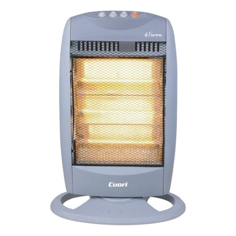 Estufa Halógena Oscilante Cuori Fiamma 1200W Gris