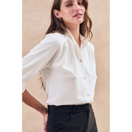 Blusa Cuello Mao Off White