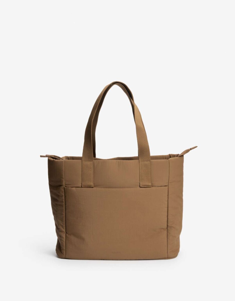 Cartera Shopper Nylon - Marron beige 