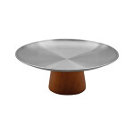 BANDEJA C/BASE D22x8CM PLATA/NEGRO BANDEJA C/BASE D22x8CM PLATA/NEGRO