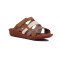 Sandalia Country Mujer Tres Tiras Rosa Viejo-manteca