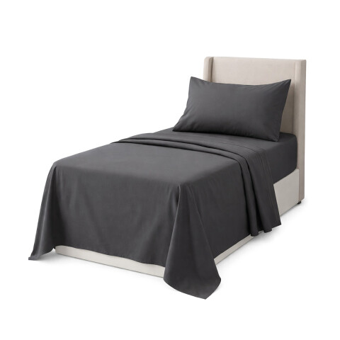 Sábanas 1 Plaza Juego 3 Piezas C/ Funda Almohadas Polyester Gris Sábanas 1 Plaza Juego 3 Piezas C/ Funda Almohadas Polyester Gris