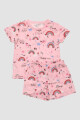 Pijama infantil<br /> arcoiris Rosado