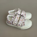 Zapatillas De Lona Floral Beige