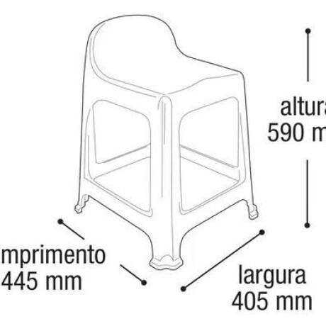 Taburete De Plástico Con Respaldo Negro Taburete De Plástico Con Respaldo Negro