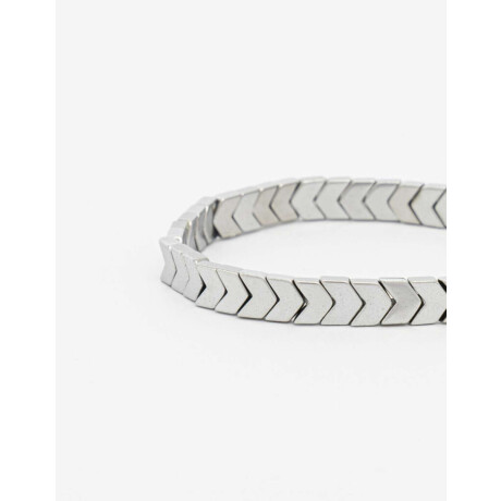 Pulseras Elásticas Metal Plateado Peltre