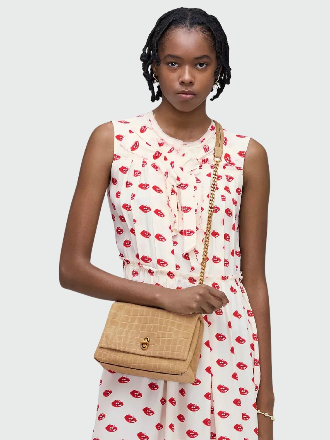 MARC JACOBS - THE SLIM DUAL CHAIN SHOULDER Gris