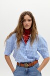 Camisa Cambria en Algodon Light Blue Vichy Checks
