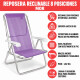 Set X 2 Sillas Reclinables 8 Pos. Alum. Sannet VIOLETA