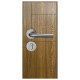 Puerta Desarmada Interior en MDF con Marco y Cerradura Lumax Marrón Claro Diseño Ankara Herraje Plateado