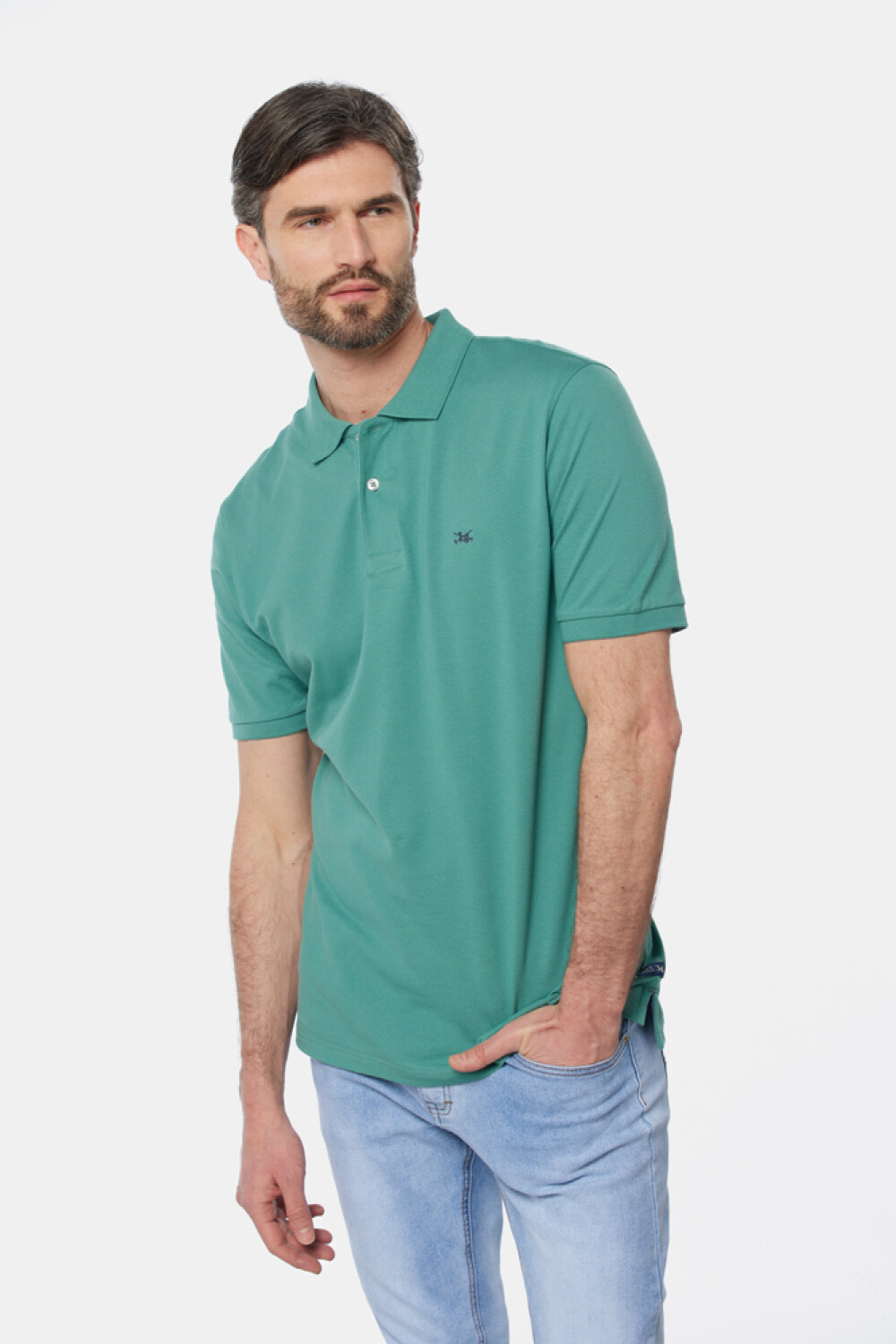 REMERA POLO LISA Verde Claro