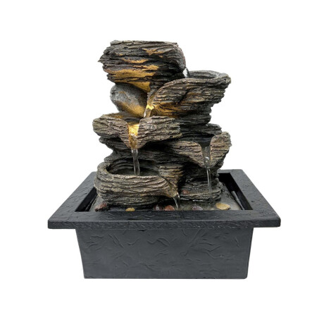 Fuente de agua piedra 5 niveles con luz Fuente de agua piedra 5 niveles con luz