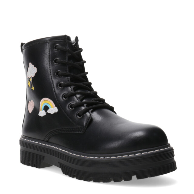 Bota de Niña MINI Miss Carol LEAVEN acordonada Negro