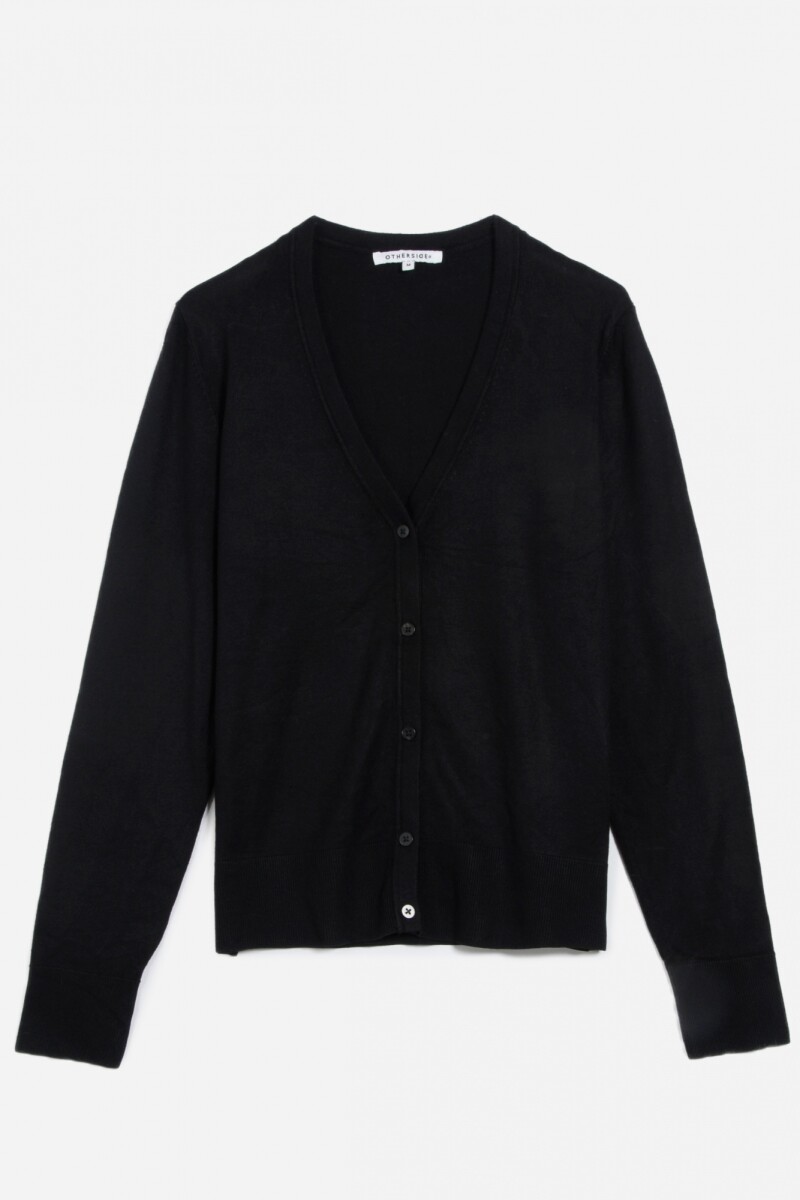 Cardigan escote en V NEGRO