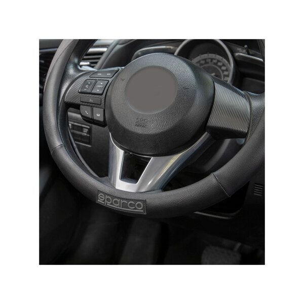 Kit Cubrevolante + Protector De Cinto Sparco Auto Negro Kit Cubrevolante + Protector De Cinto Sparco Auto Negro