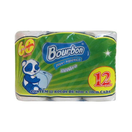 Papel Higiénico Bourbon 12 Rollos x 60mts Blanco