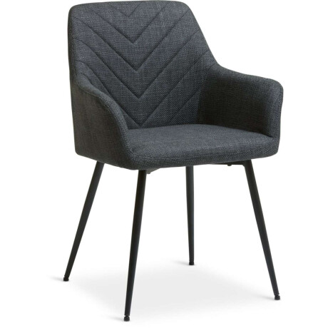 Silla De Comedor Purhus Tela Negro/Negro