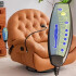 Sillónsillón Masajeador Poltrona Con Control Remoto Y Soporte Para Celular NARANJA