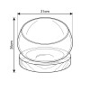 BASE VIDRIO TRANSP/MADERA 26X21CM Unica