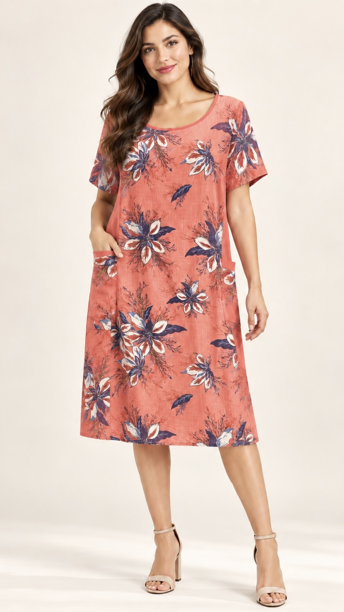 VESTIDO JEYLI ESTAMPADO TERRACOTA