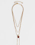 Collares Largos Collar Largo Multicadena Con Corazón - Dorado