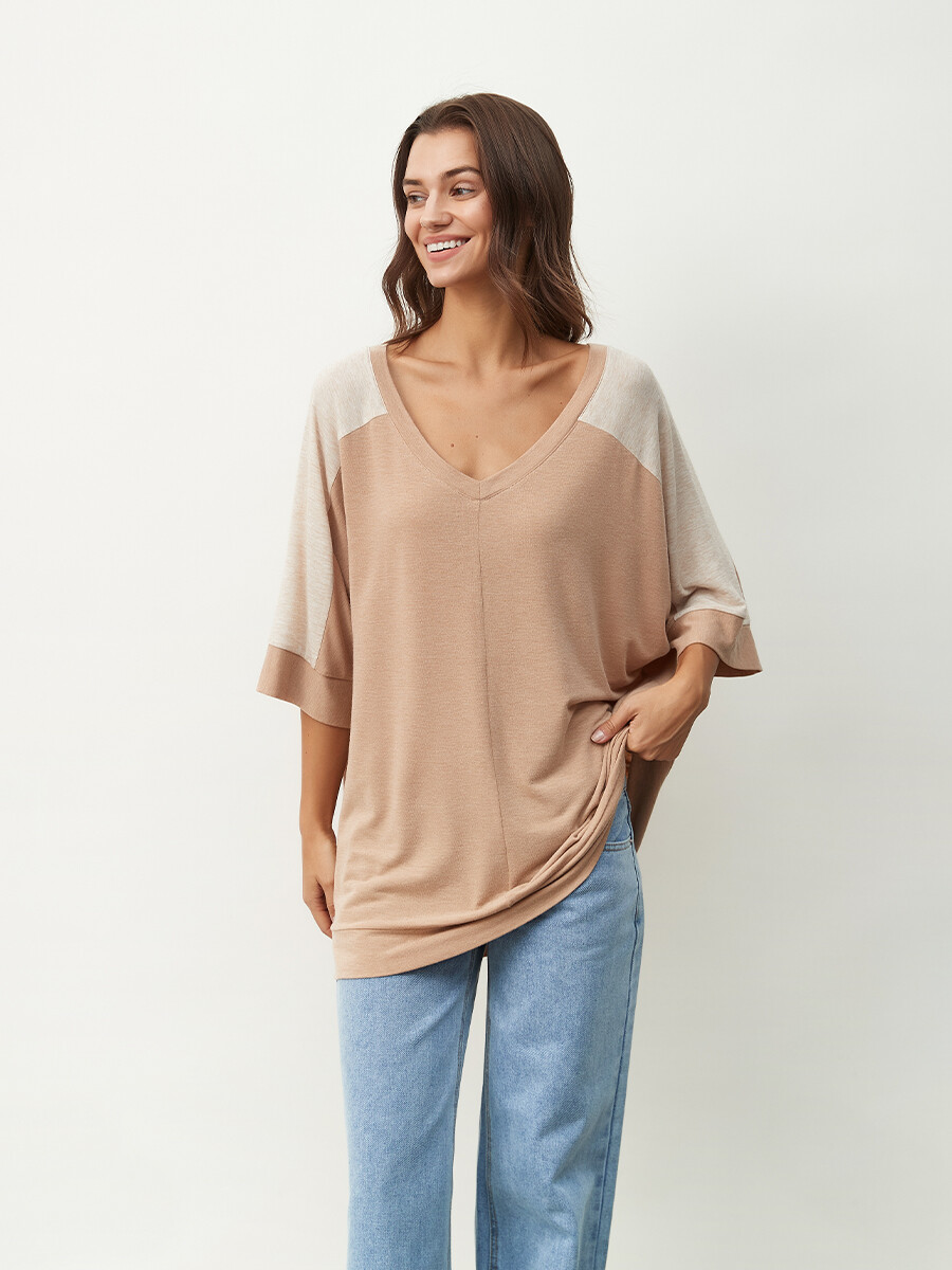 REMERA LEONOR - BEIGE 