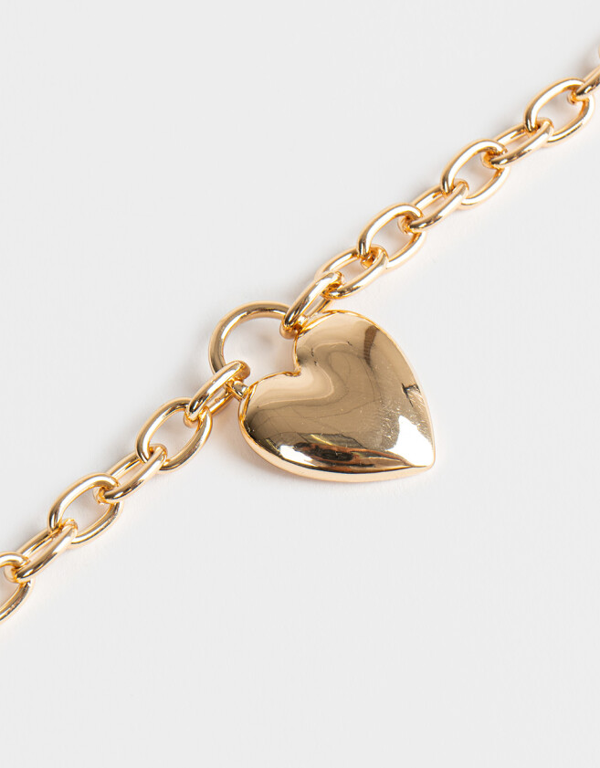 Collares Cortos Con corazón Collar Corto Con Corazón Dorado - Dorado