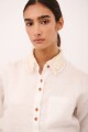 CAMISA AZAR CROCHET Blanco