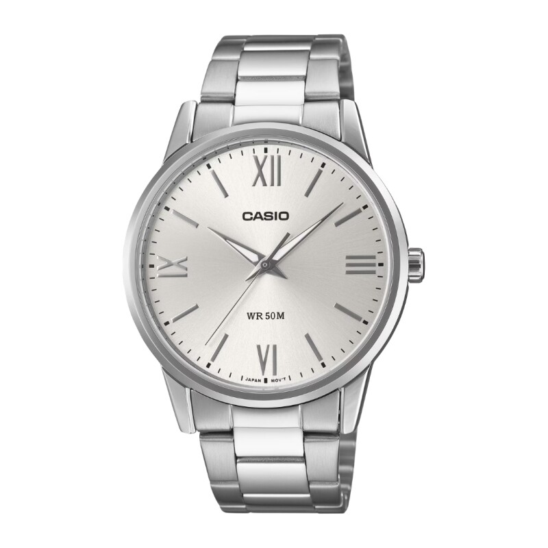 Reloj Casio MTP1303DD 7AVDF para hombre con correa de acero Plateado