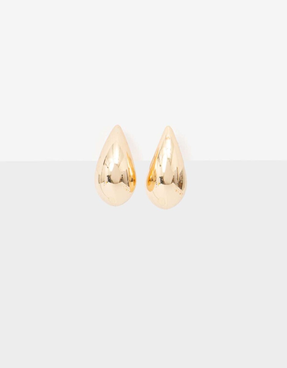 Aros Clip Gota Metal - Dorado 